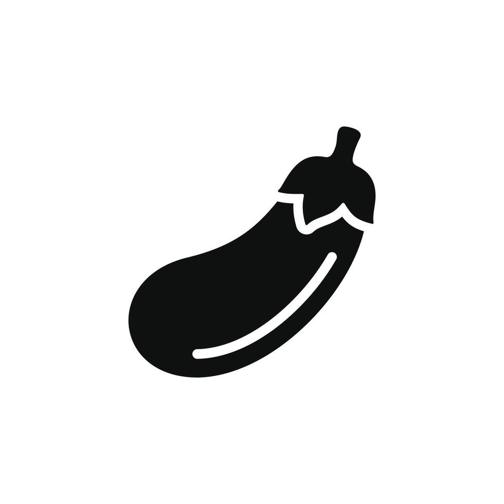 Eggplant icon isolated on white background vector