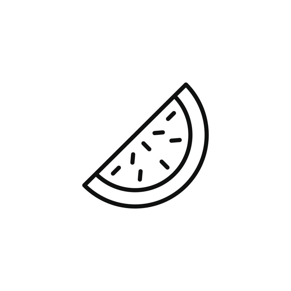 Watermelon line icon isolated on white background vector