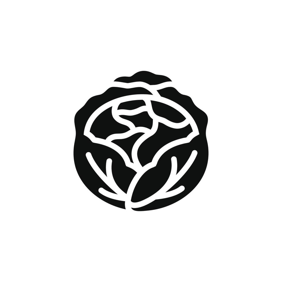 Cabbage icon isolated on white background vector
