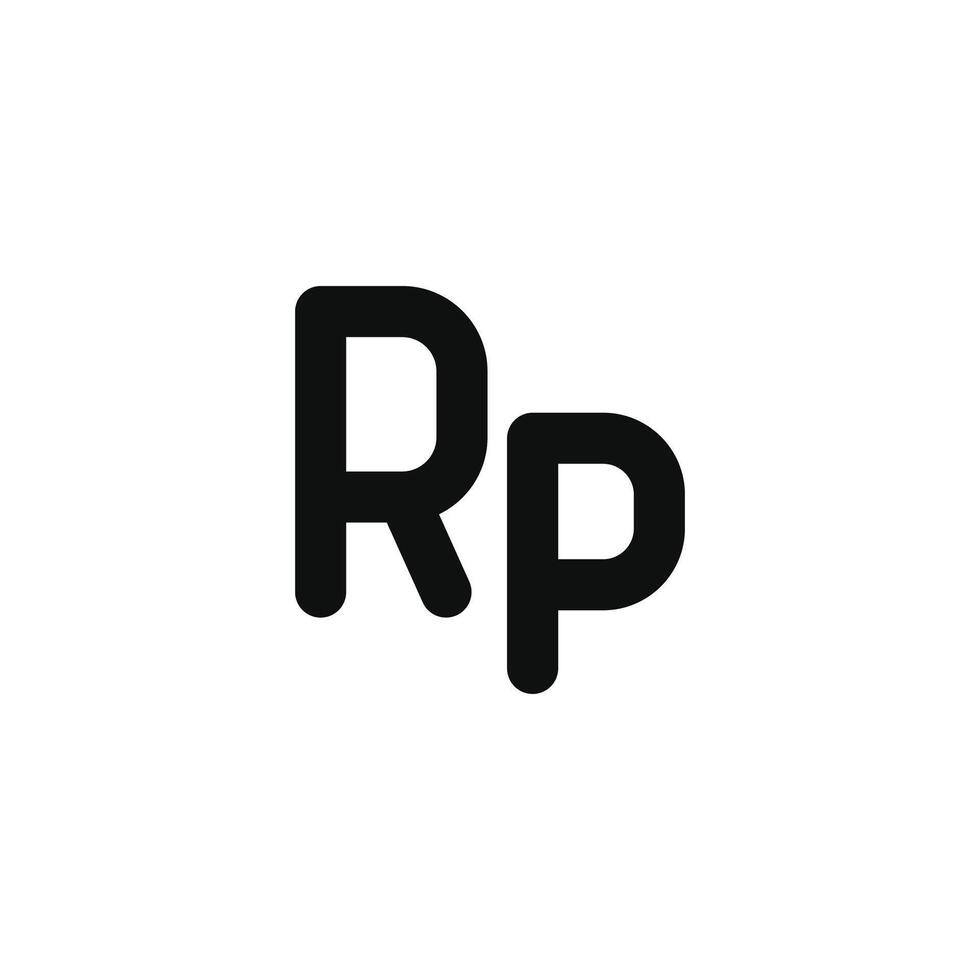 rupia icono aislado en blanco antecedentes vector
