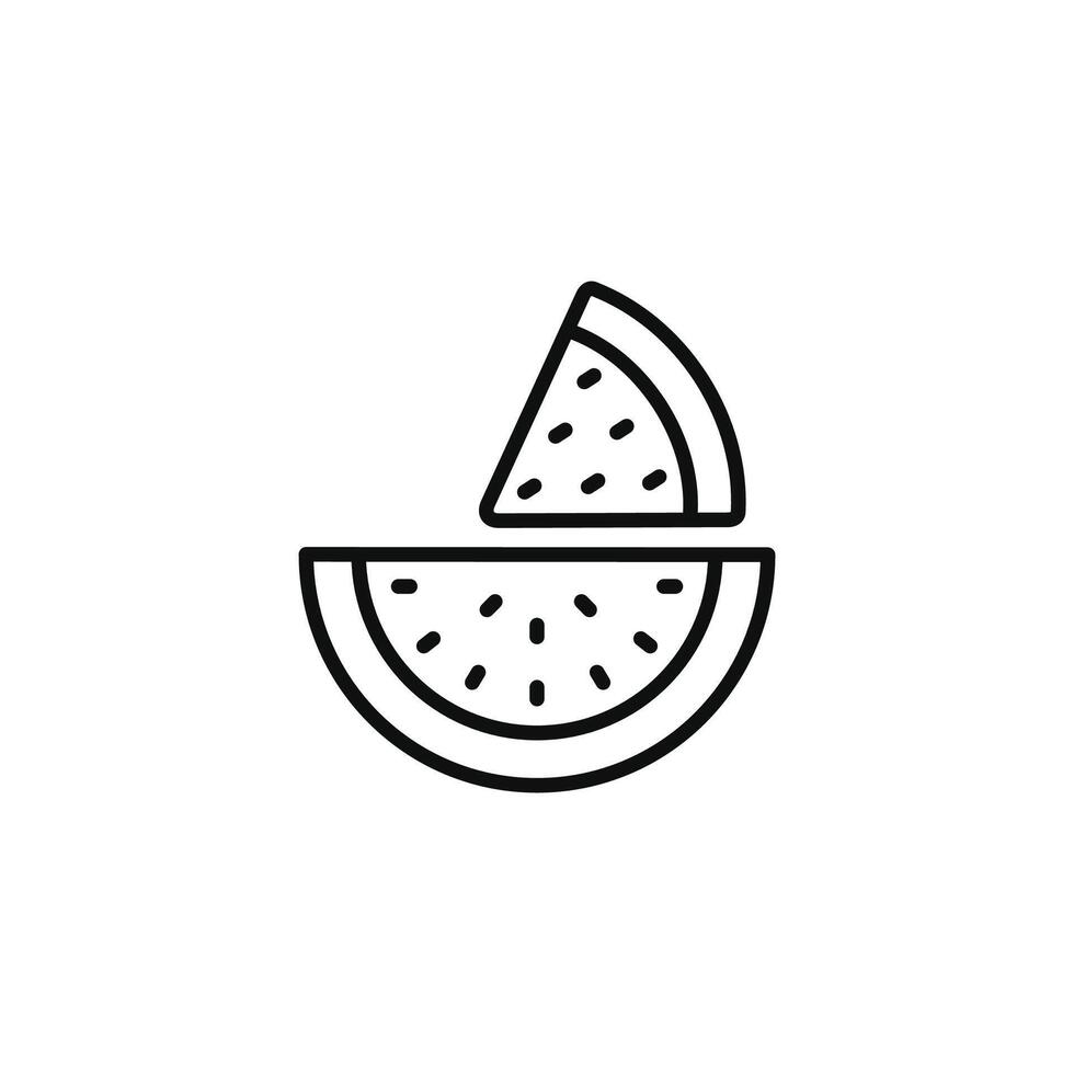 Watermelon line icon isolated on white background vector