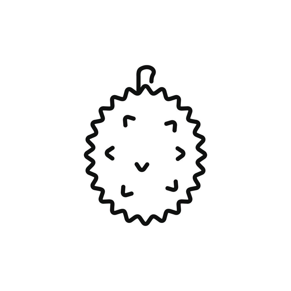 Durian line icon isolated on white background vector