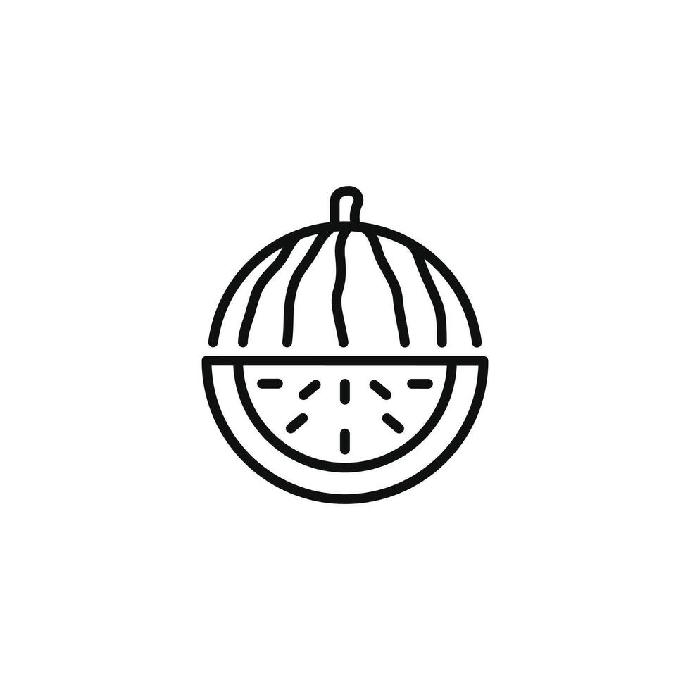 Watermelon line icon isolated on white background vector