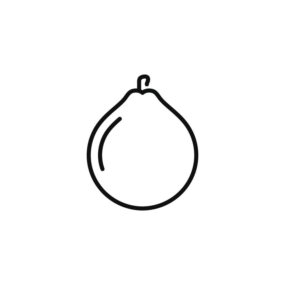 Guava line icon isolated on white background vector