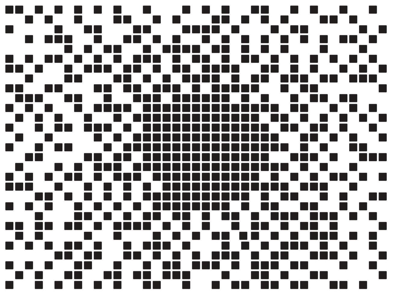 Abstract pixel gradient seamless horizontal background. Dispersed filled rectangle dotted icon with disintegration effect. Decay effect. Concept of disintegration. vector