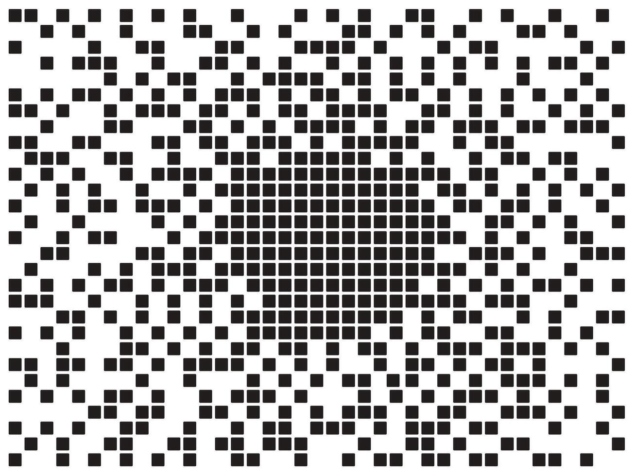 resumen píxel degradado sin costura horizontal antecedentes. disperso lleno rectángulo punteado icono con desintegración efecto. decaer efecto. concepto de desintegración. vector