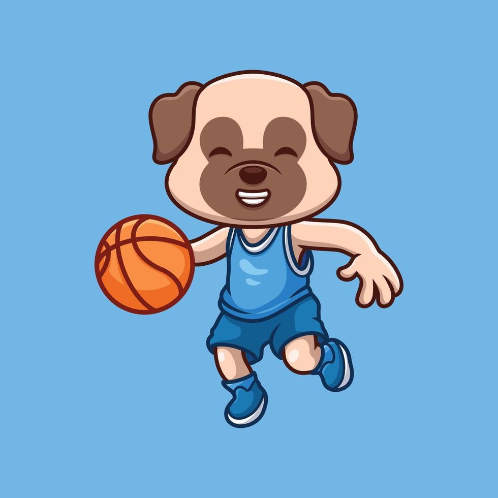Basketball Pub Cute Cartoon vector