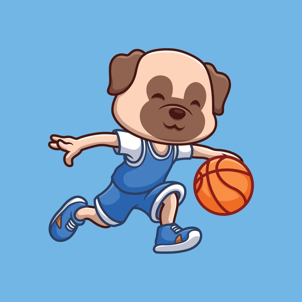 Basketball Pub Cute Cartoon vector