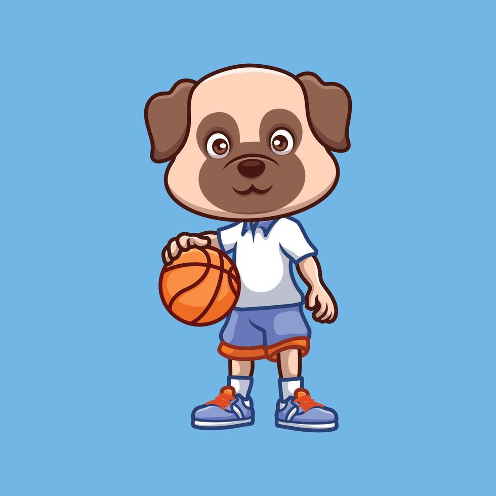 Basketball Pub Cute Cartoon vector