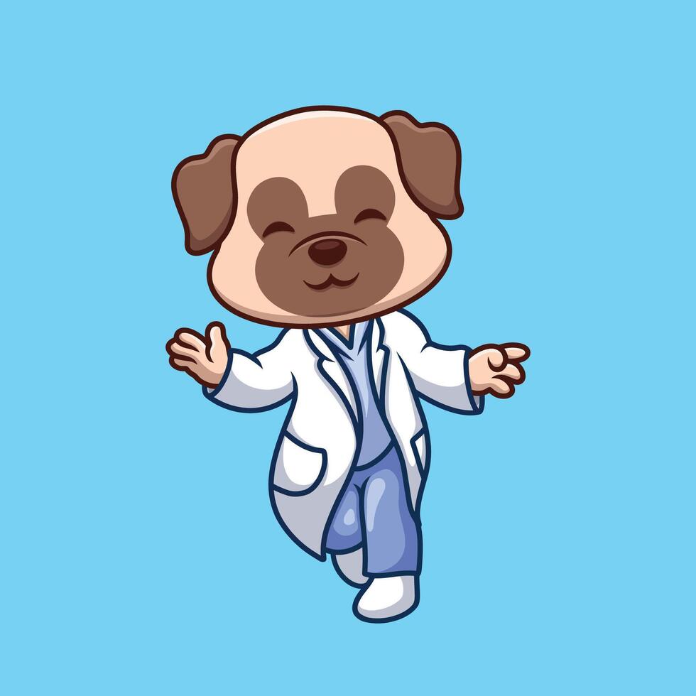 Doctor Pub Dog Cartoon vector