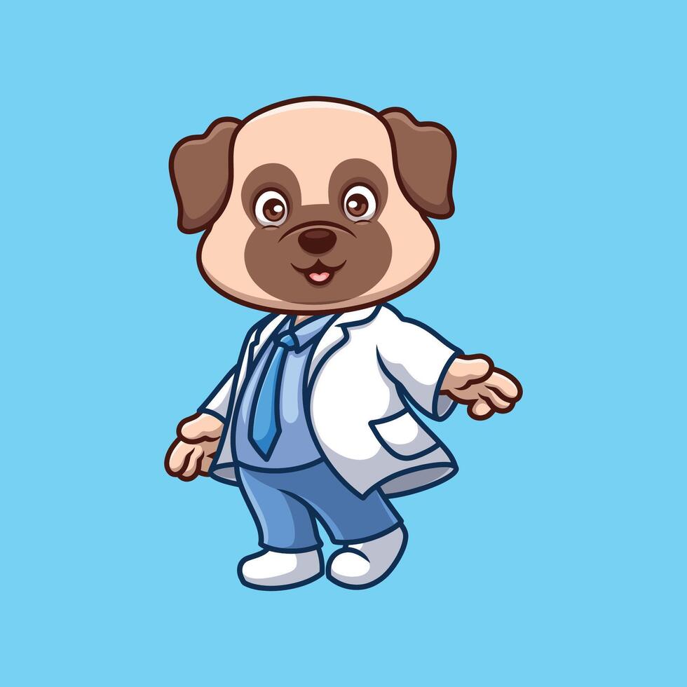 Doctor Pub Dog Cartoon vector