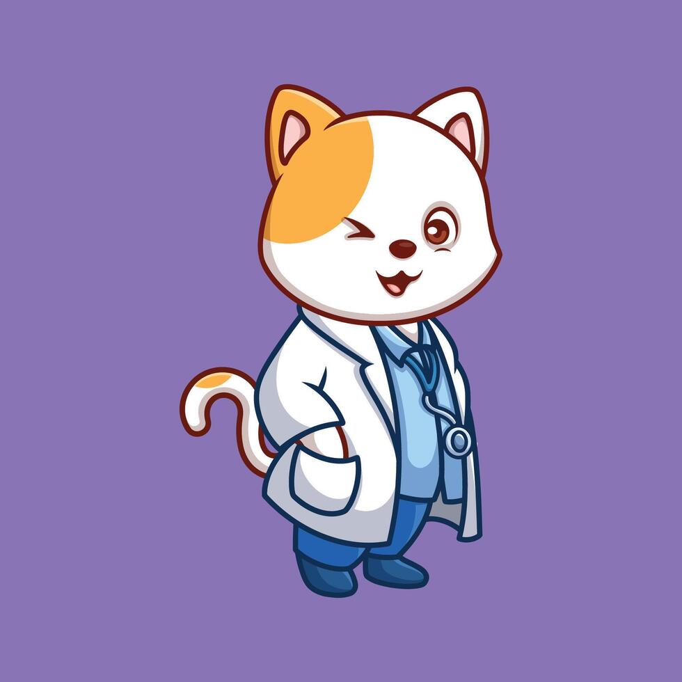 animal linda dibujos animados zoo medicina médico personaje ilustración mascota enfermero hospital vector