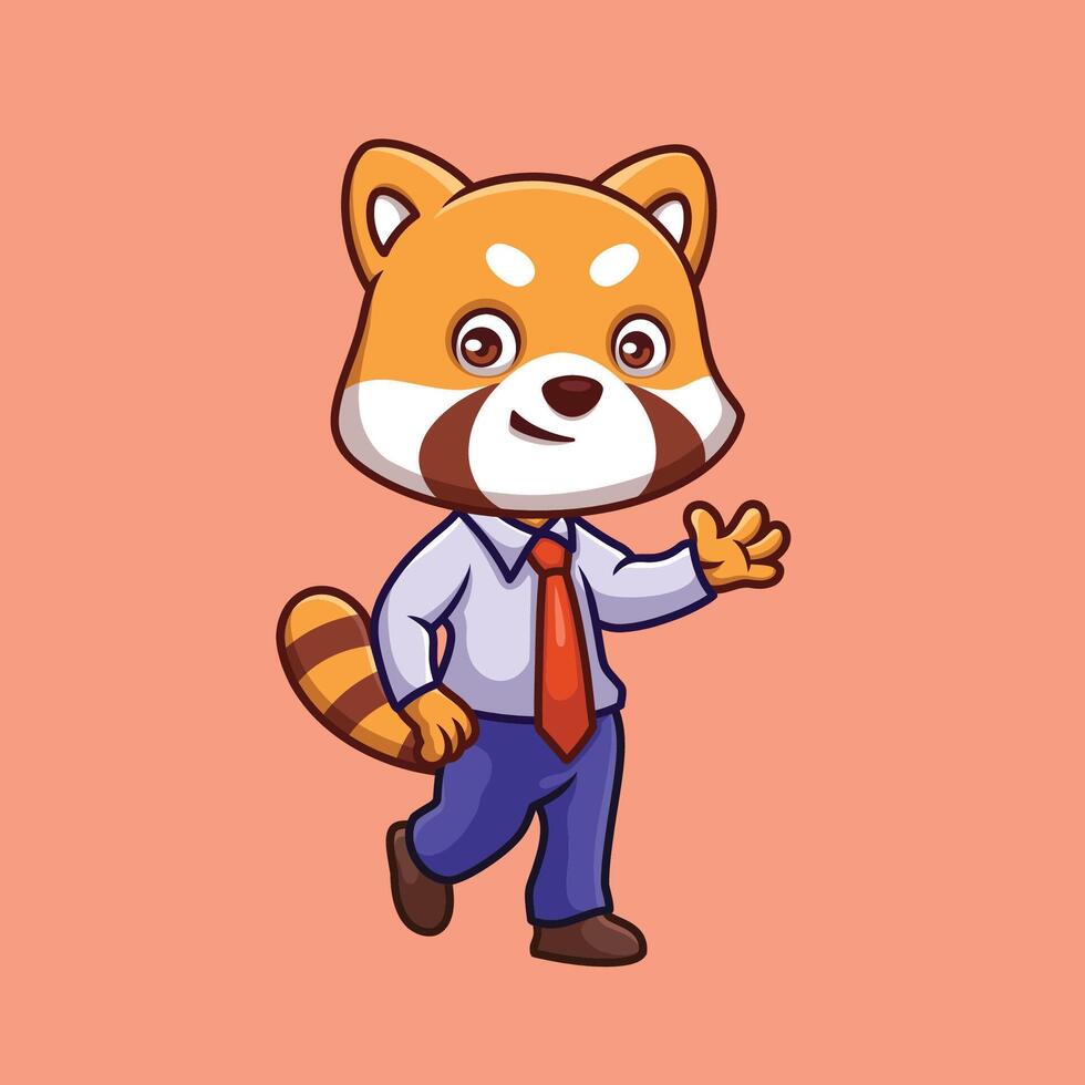 Manager cartoon cute illustration animal kids business owner boss vector