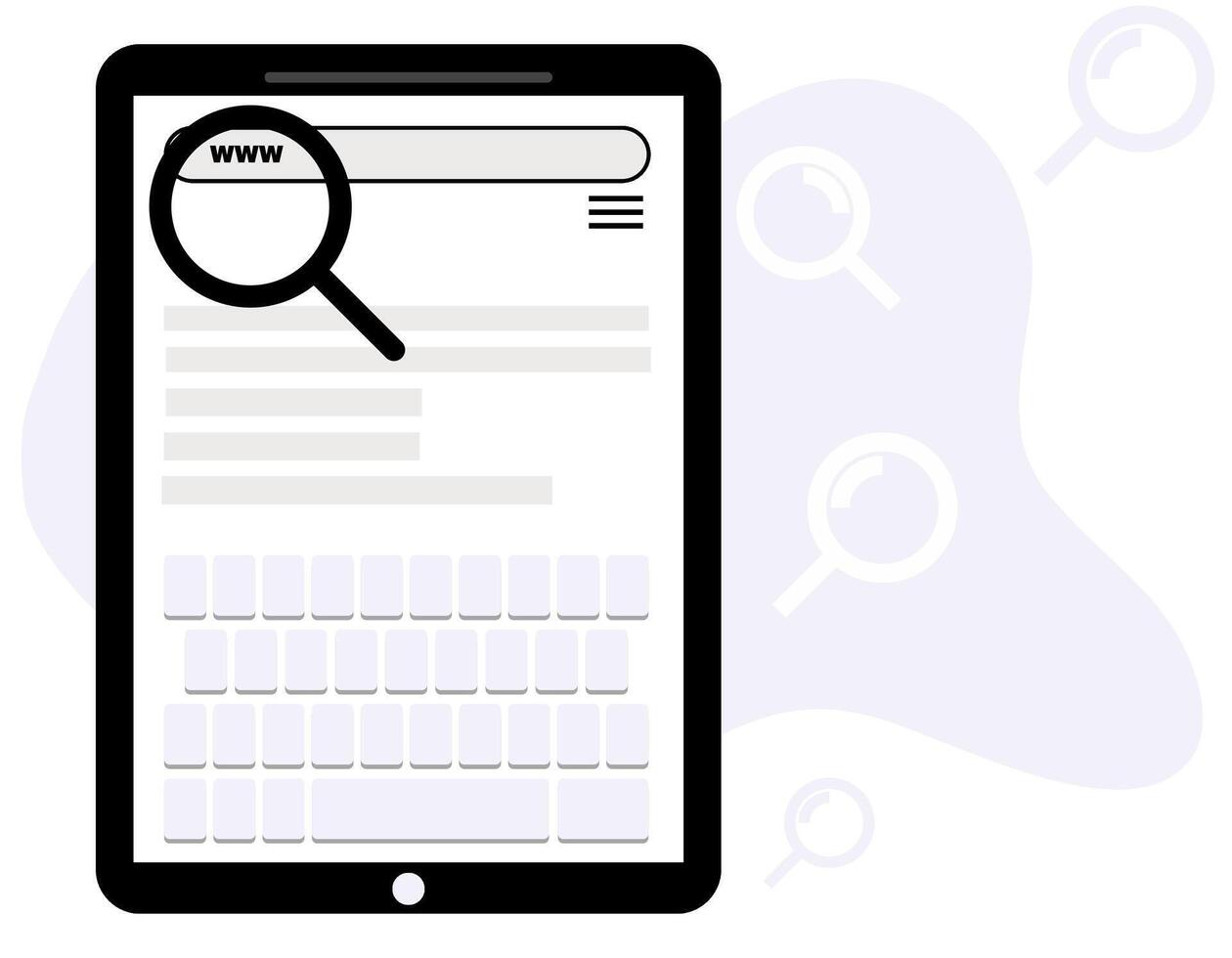 Search engine app concept vector illustration