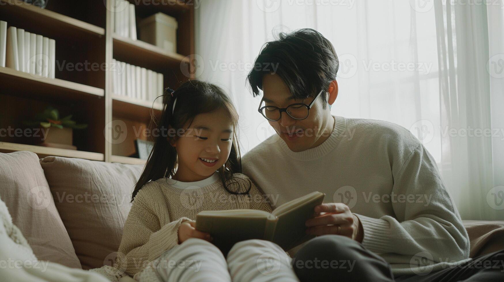 AI generated Quality Time Together, father and daughter engaged in a shared activity or hobby against a white backdrop, generative AI photo