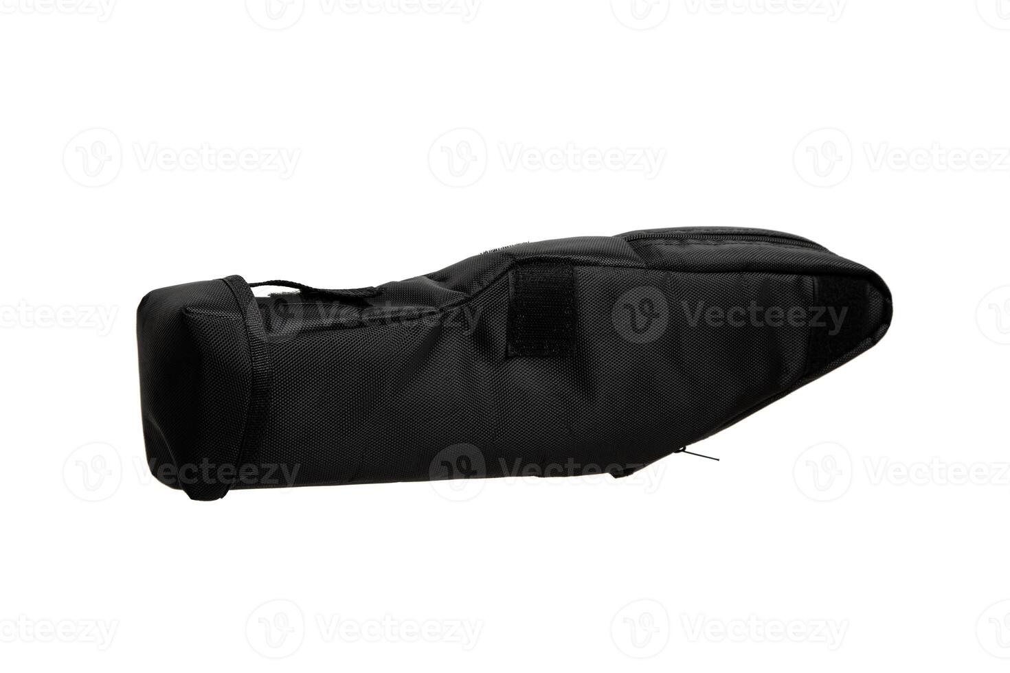 Modern spyglass. Long-range observation device. Monocular isolate on a white back photo