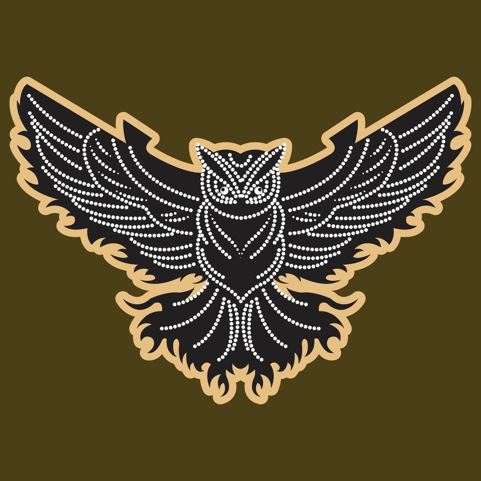 rhinstone owl vector t shirt design