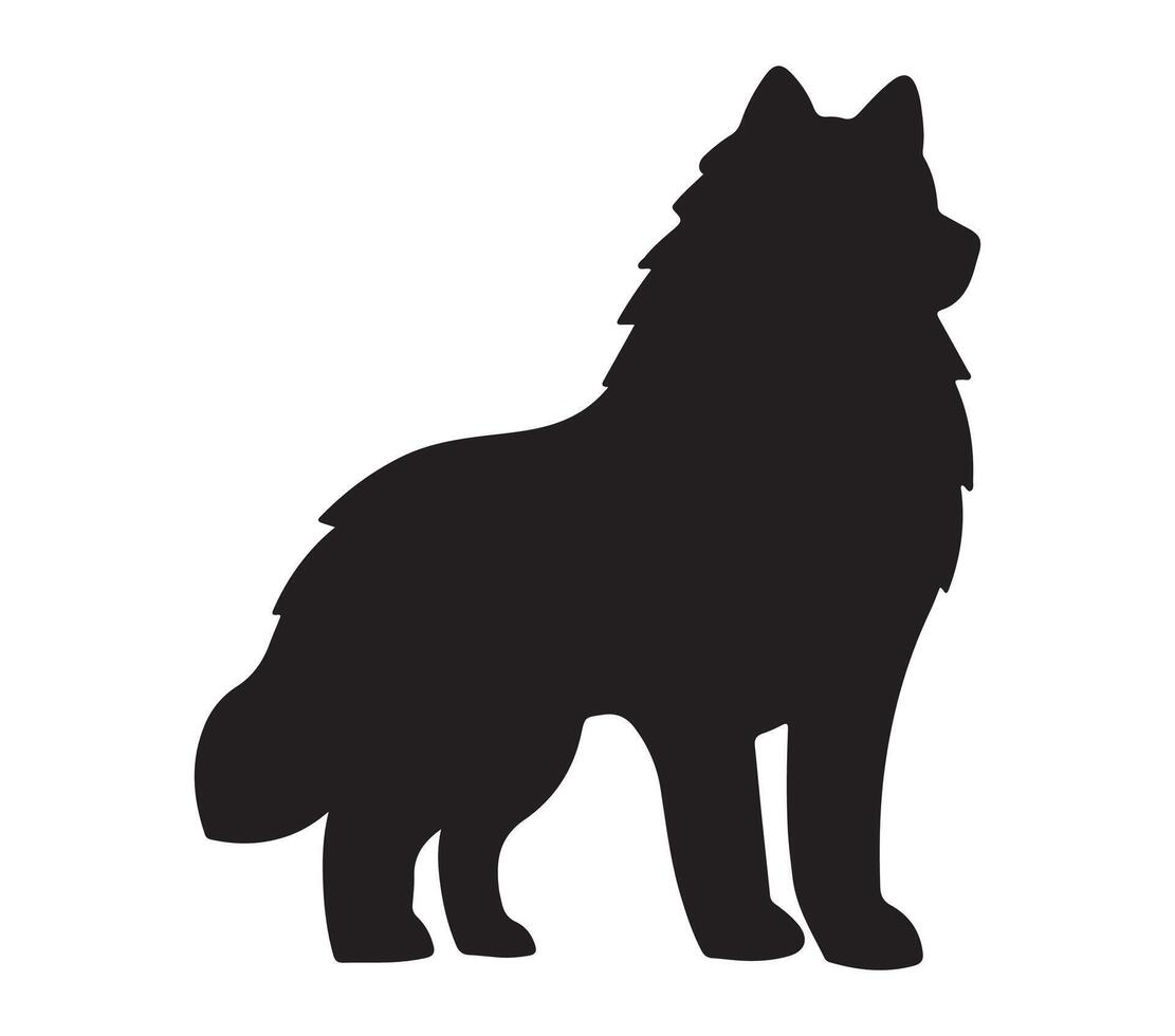 Alaskan Husky vector illustration on white background.