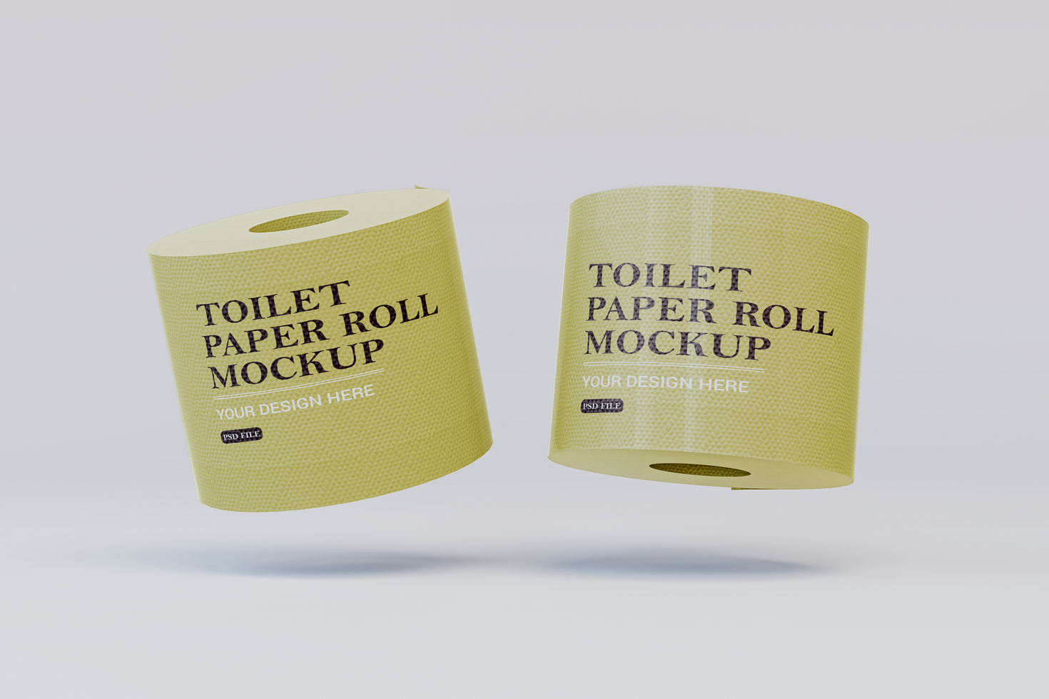 schwebend Toilette Papier rollen Attrappe, Lehrmodell, Simulation Vorlage psd