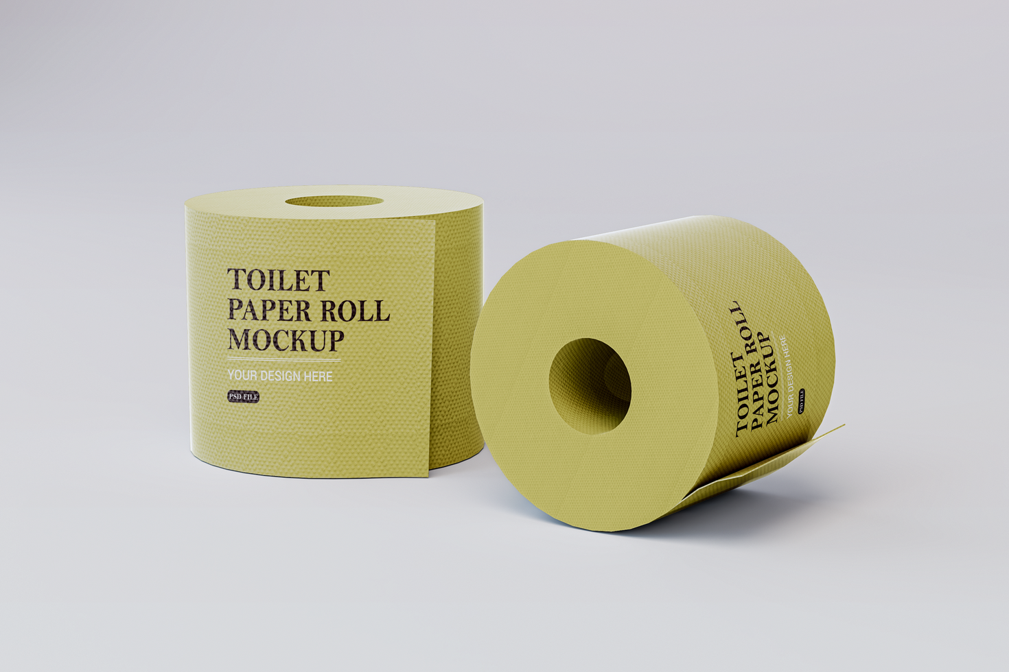 3d toilet paper roll mockup scene template psd