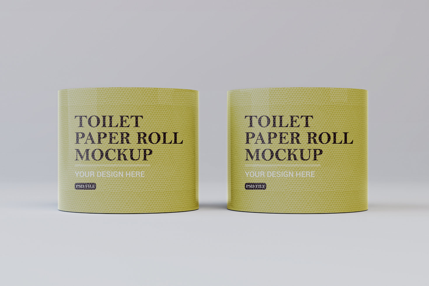 Double Toilet paper roll mockup template psd