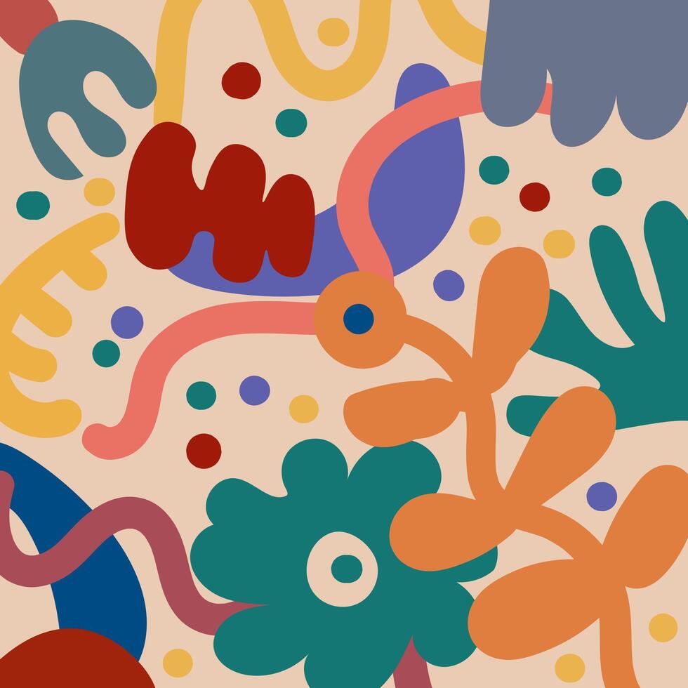 Hand Drawing of Nature Abstract Background for Social Media vector