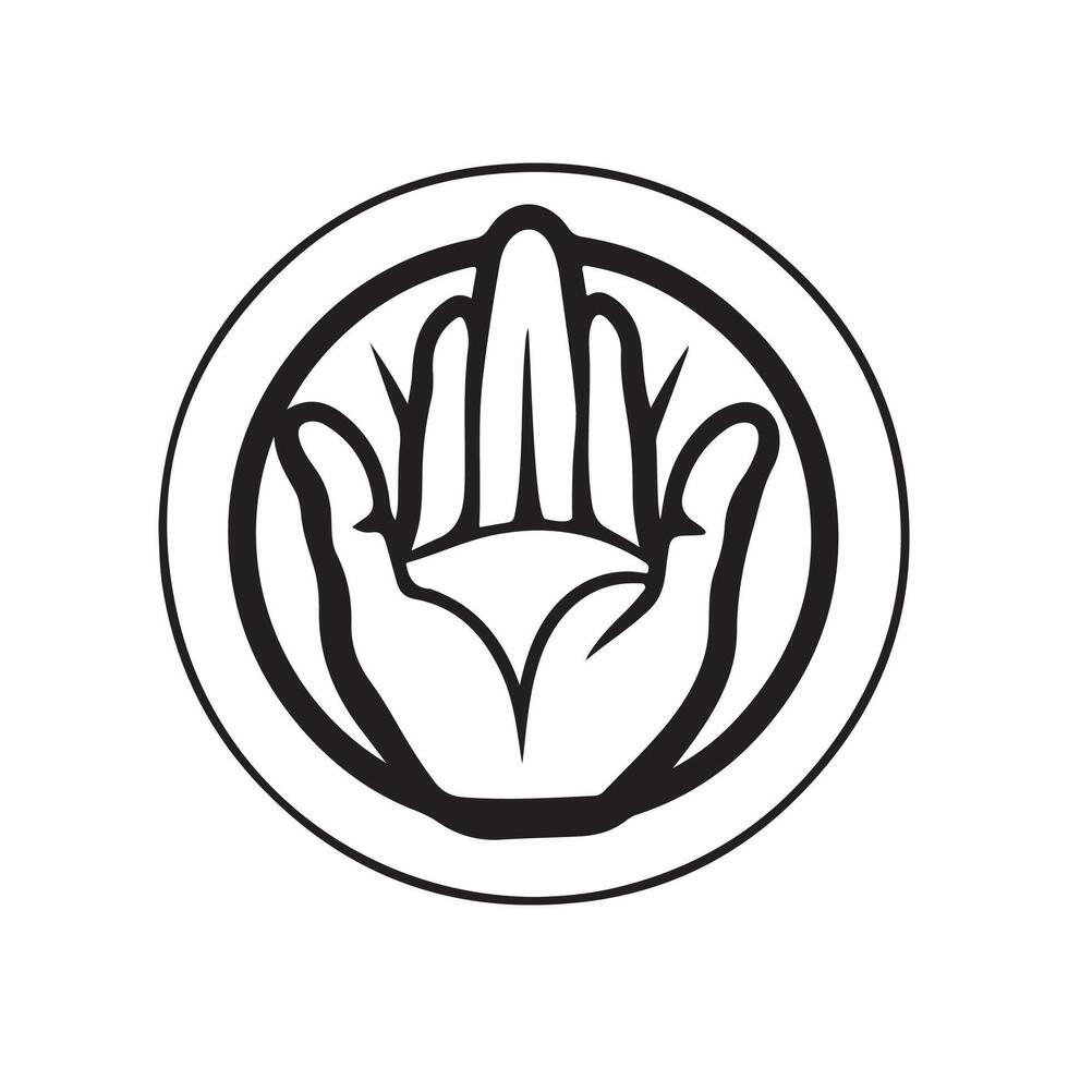Pair of hands holding plant and soil. Caring for nature concept vector illustration