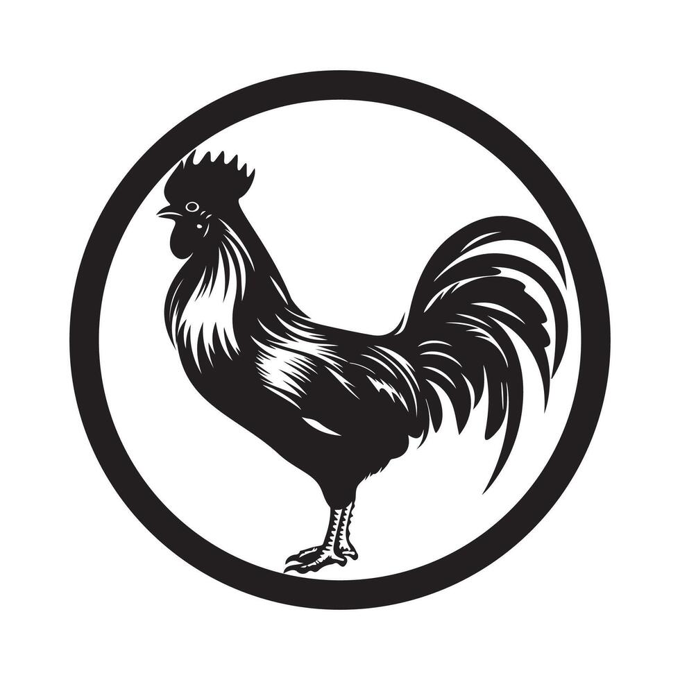 Rooster Logo Isolated on white background vector