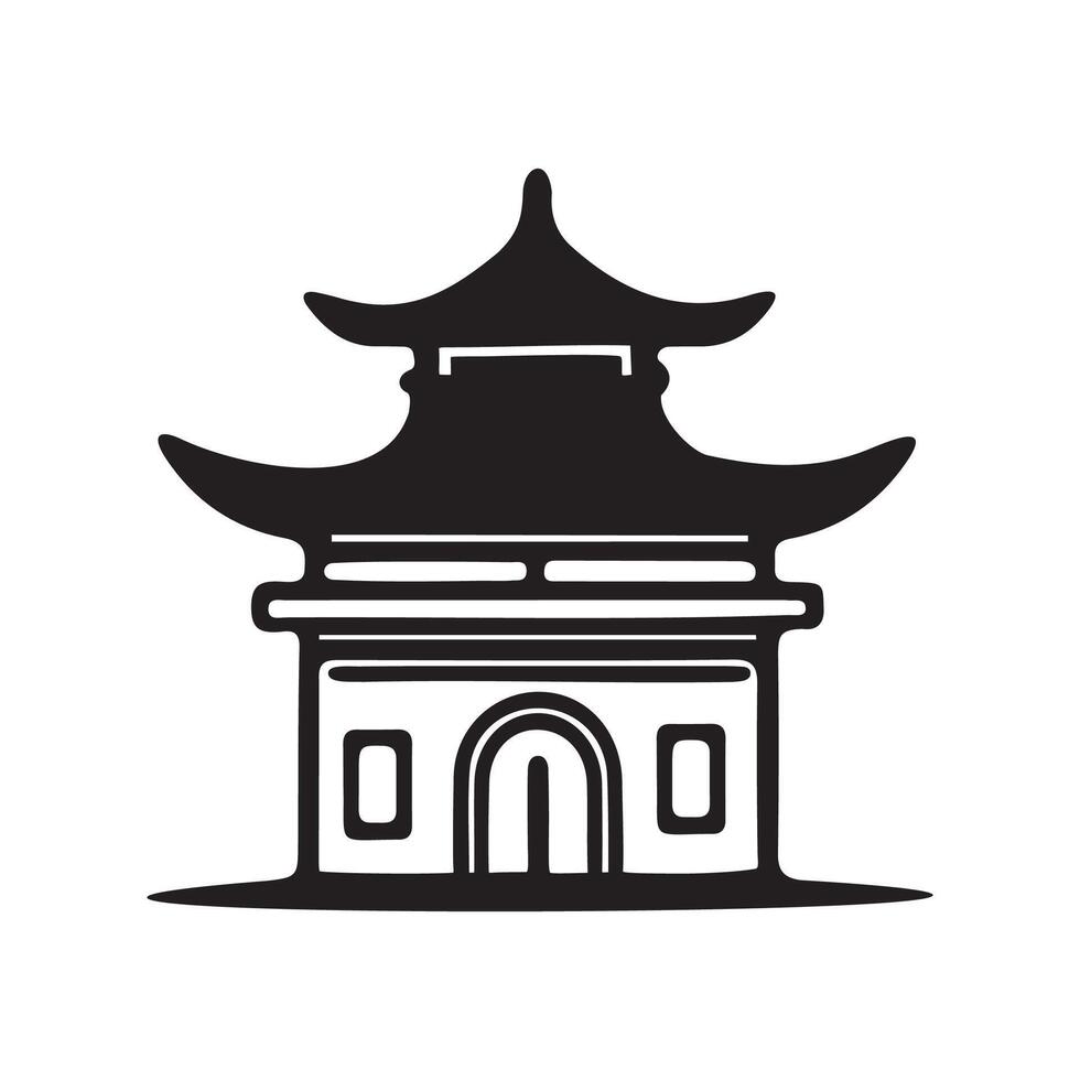 Illustration of a temple vector
