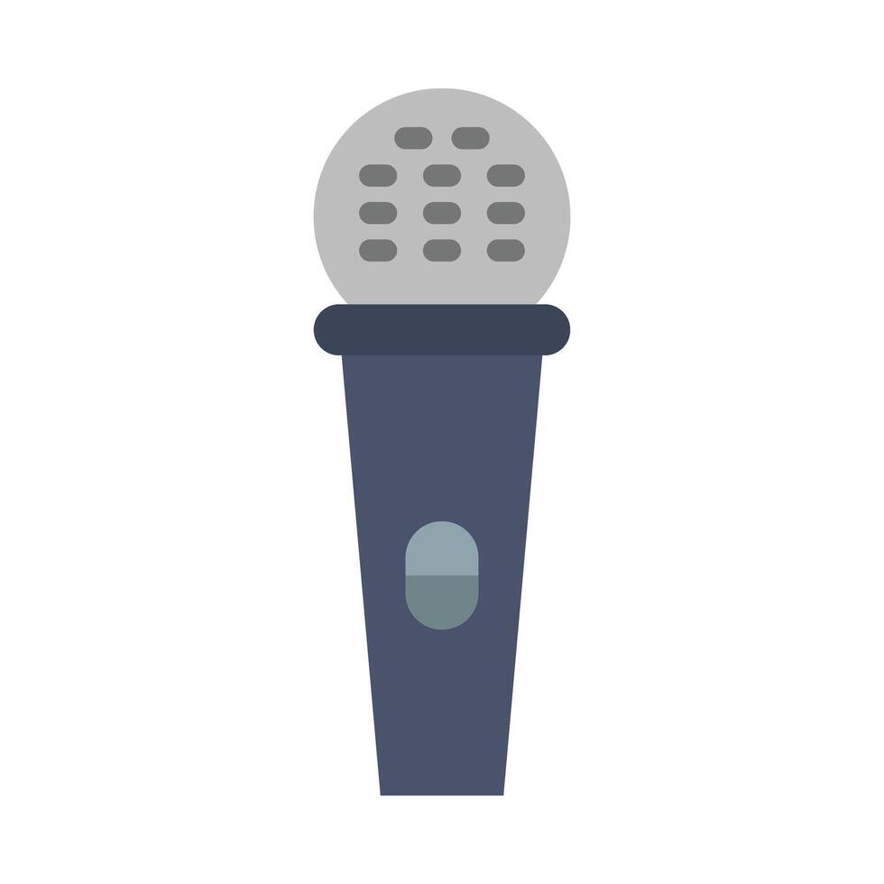 mic vector plano icono