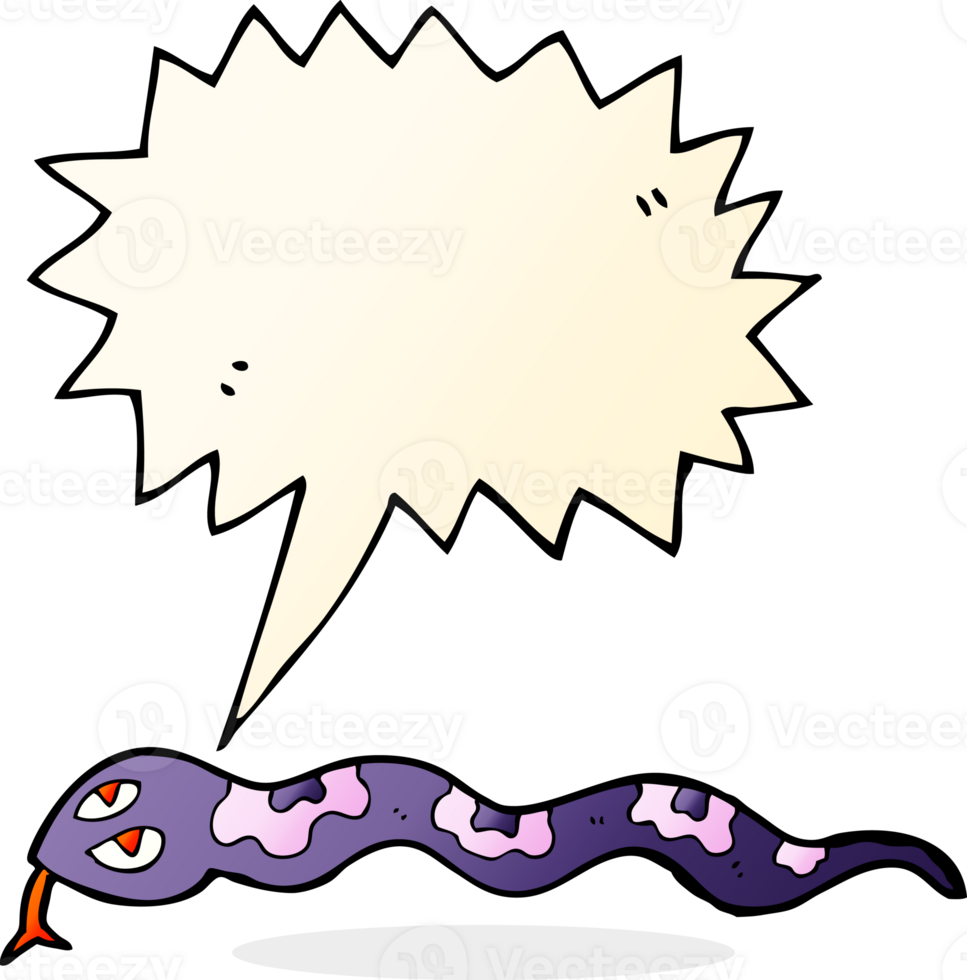 cartoon hissing snake with speech bubble png