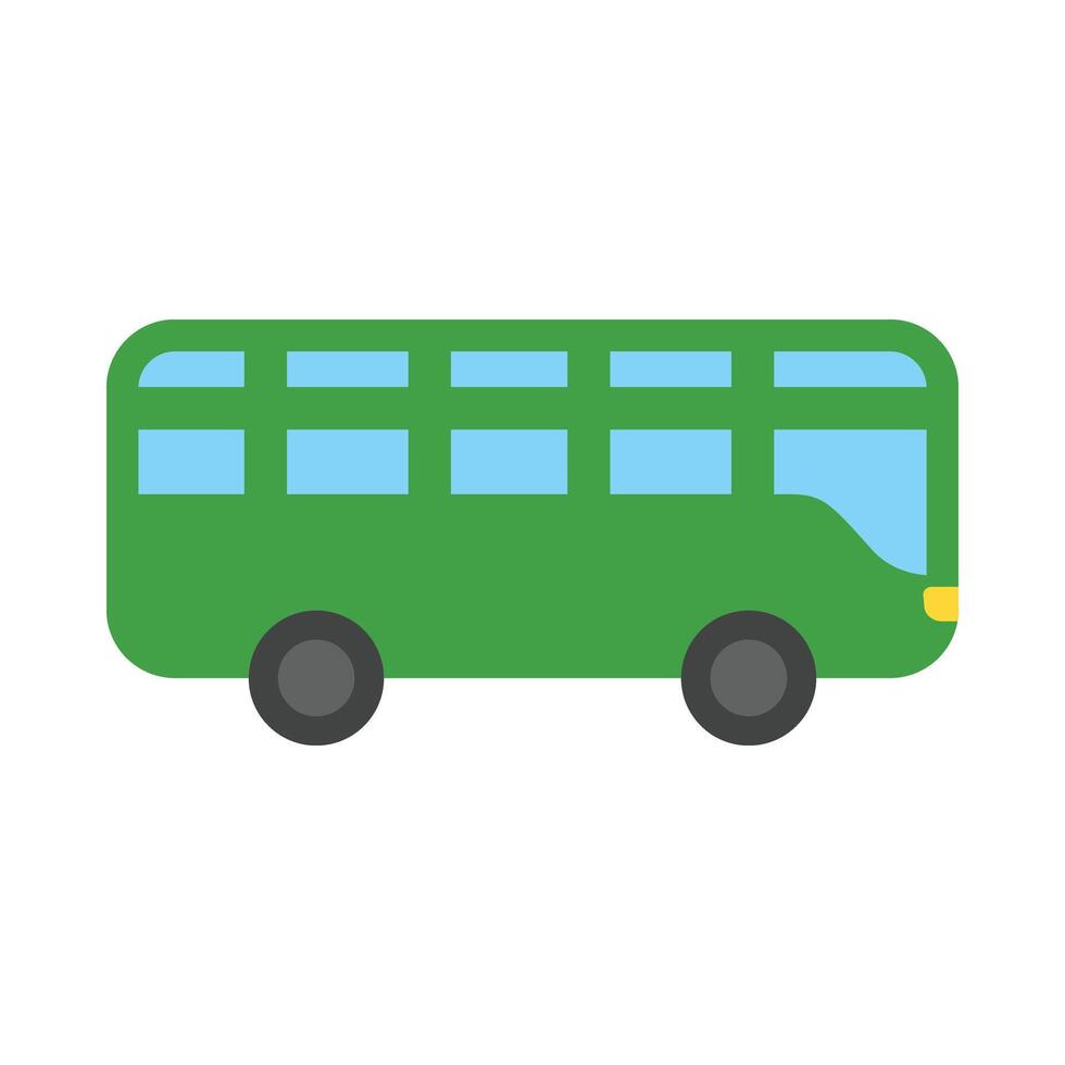 juguete autobús vector plano icono