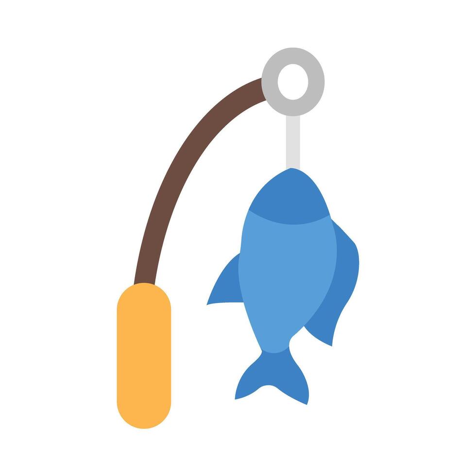 Fishing Vector Flat Icon Design