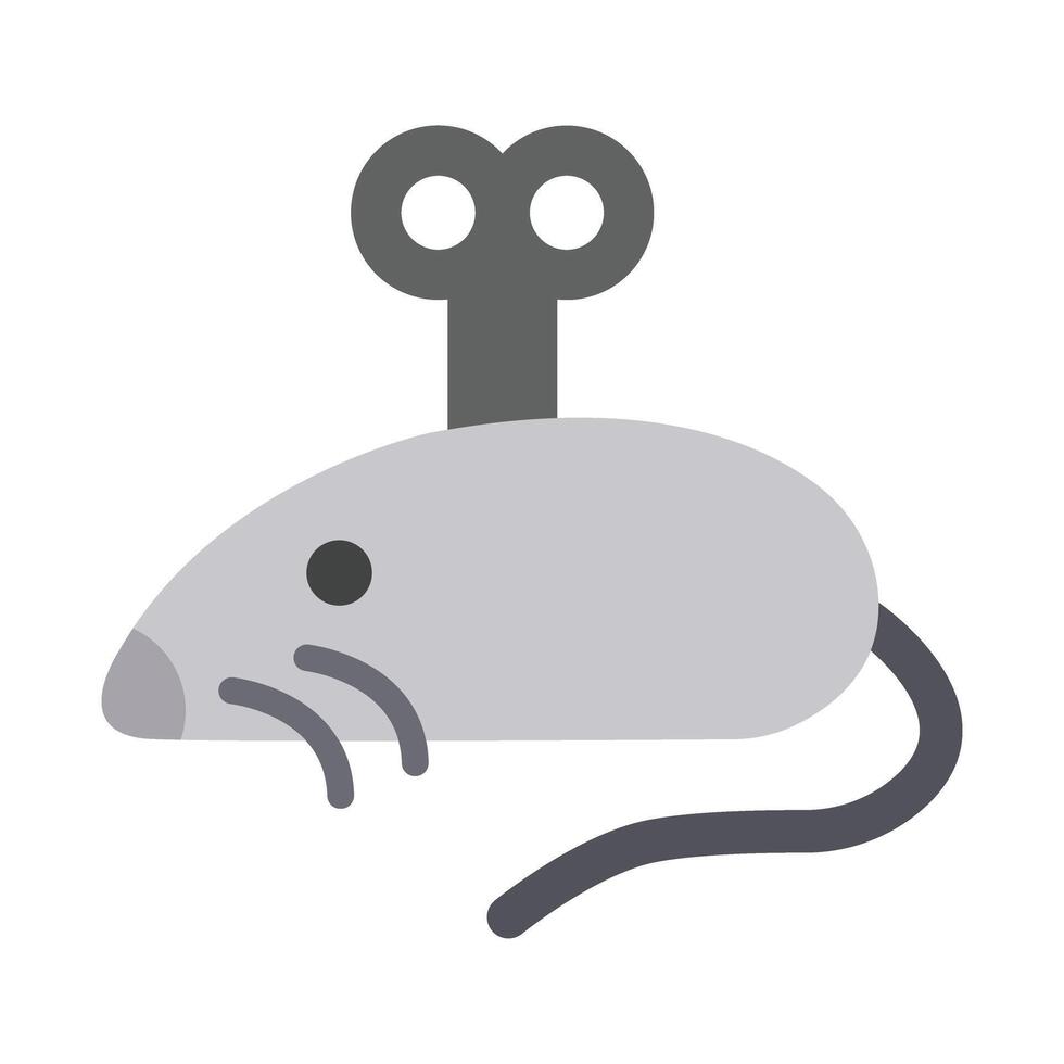 juguete ratón vector plano icono