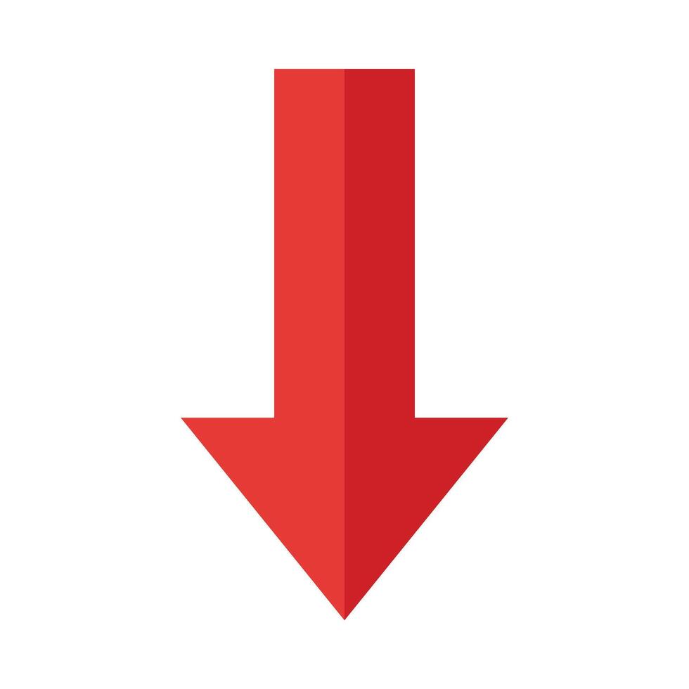 Down Arrow Vector Flat Icon Design