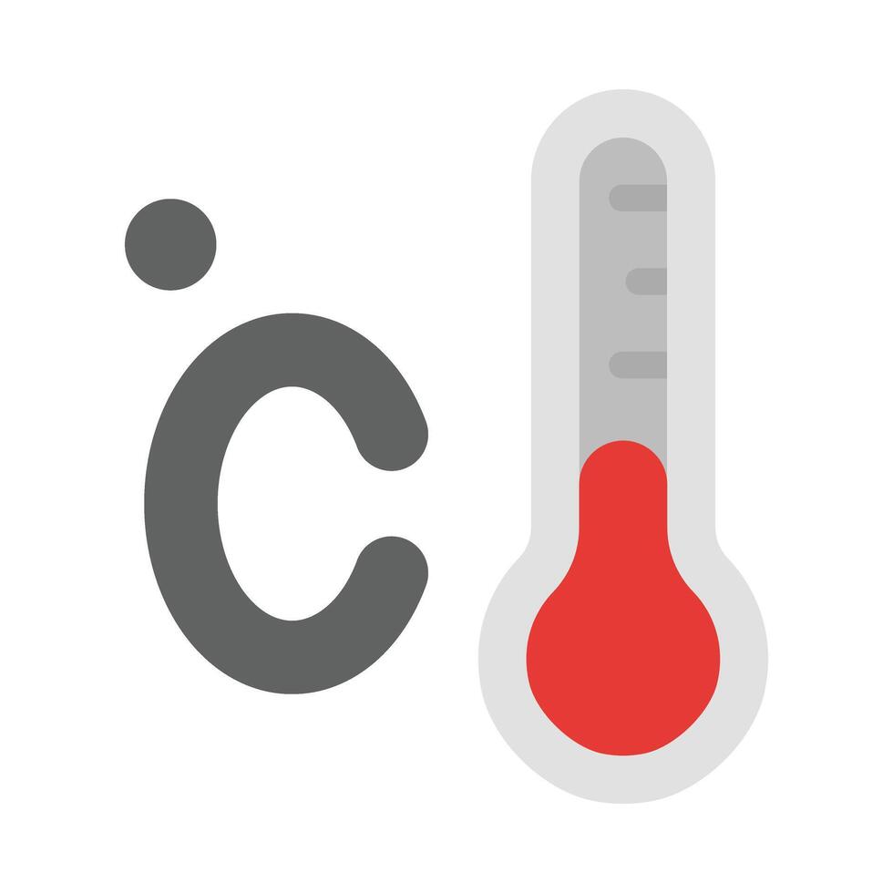 Celsius Vector Flat Icon Design