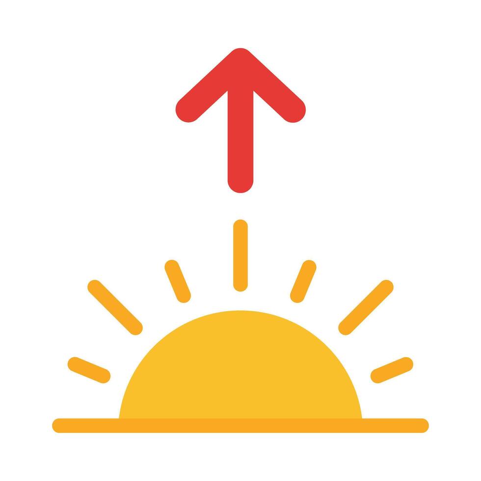 Sun Set Vector Flat Icon Design