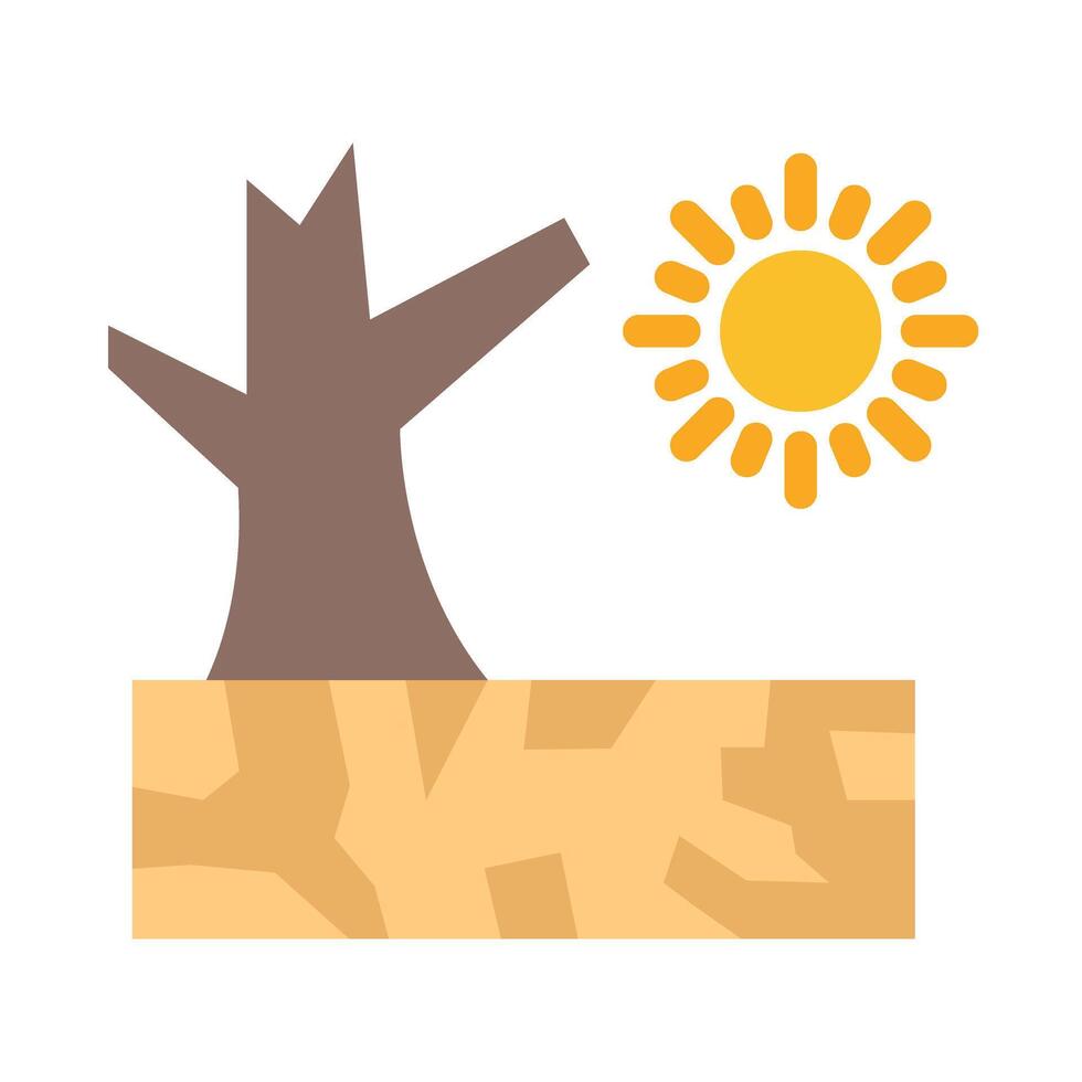 Drought Vector Flat Icon Design