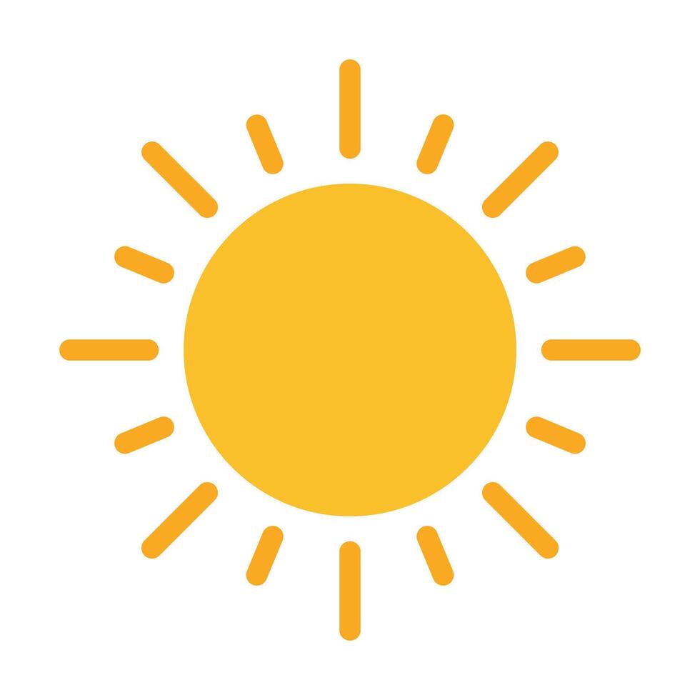 Sun Vector Flat Icon Design