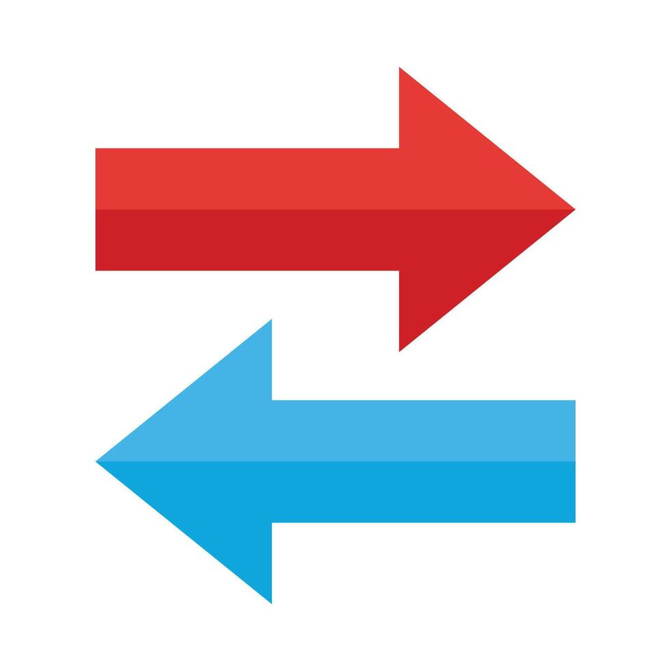 Opposite Arrow Vector Flat Icon Design Vector Flat Icon Design