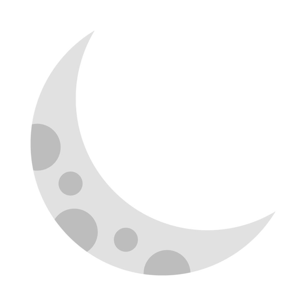 Half Moon Vector Flat Icon Design