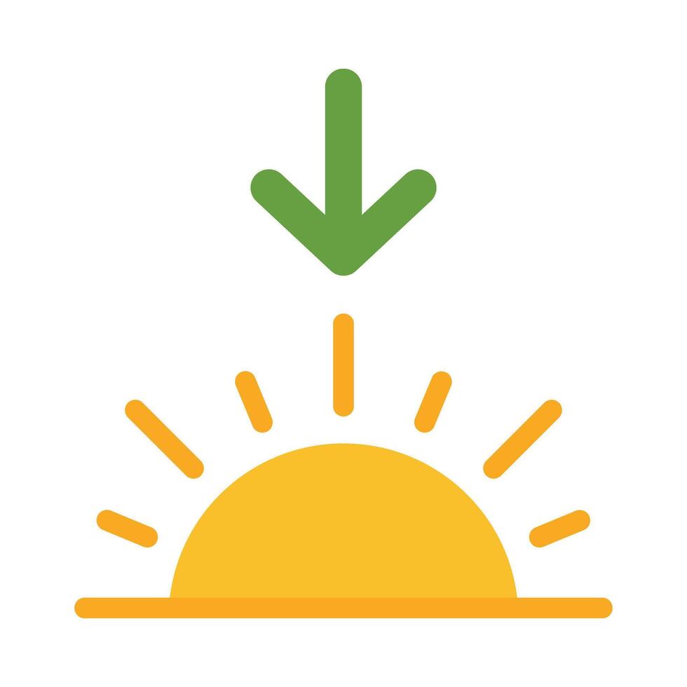 Sun Rise Vector Flat Icon Design