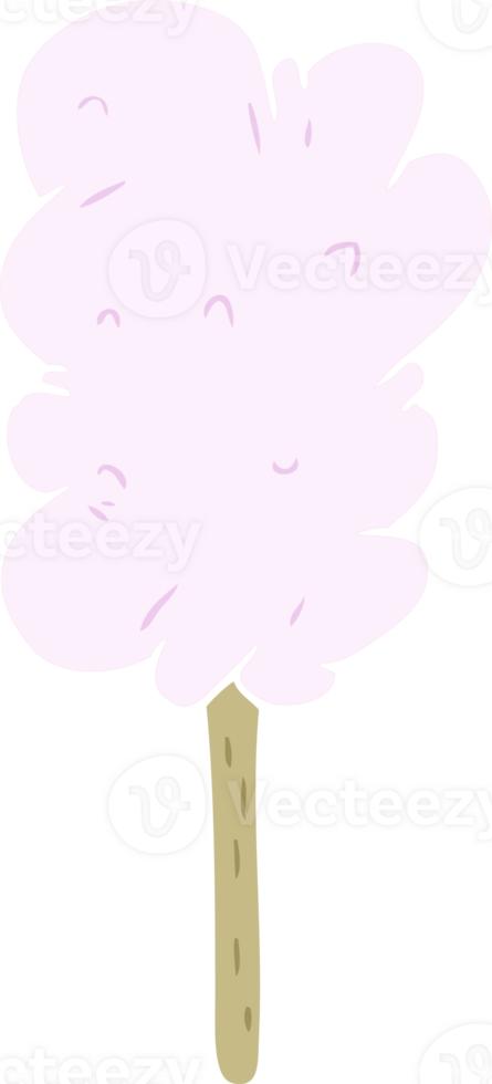 flat color style cartoon candy floss png