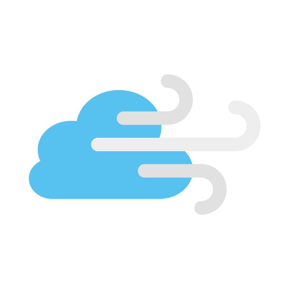 Windy Vector Flat Icon Design