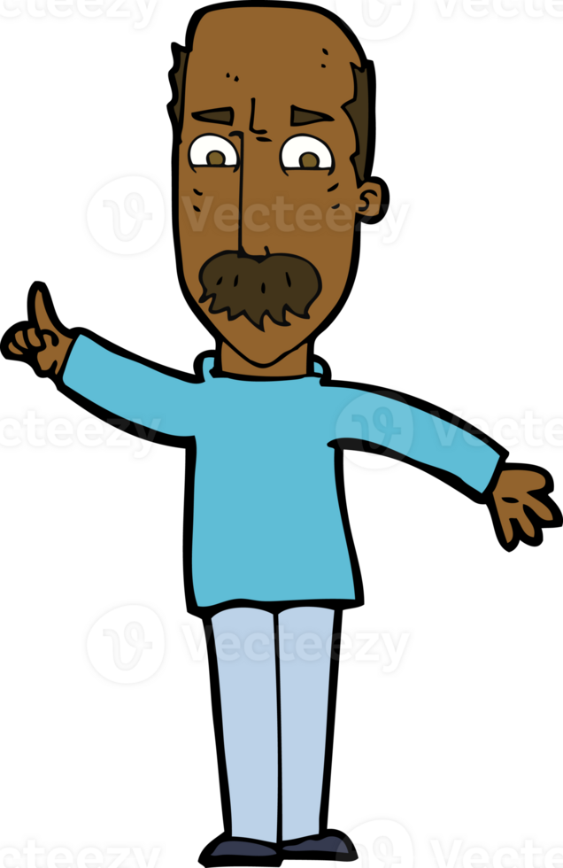 cartoon man issuing stern waring png