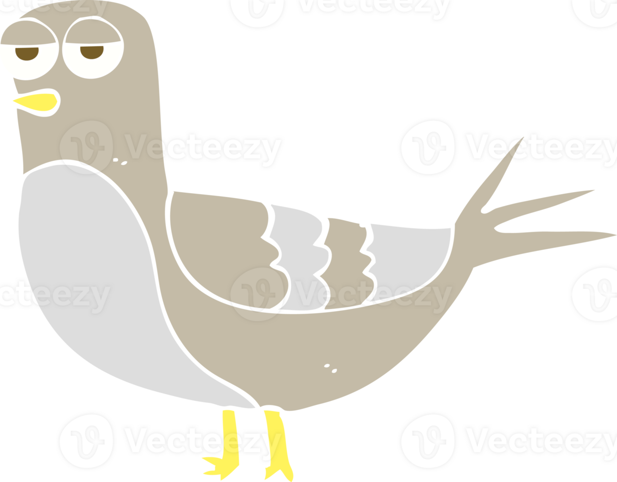 flat color illustration of pigeon png