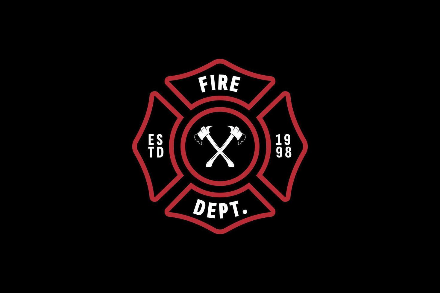 fire department logo vector icon illustration