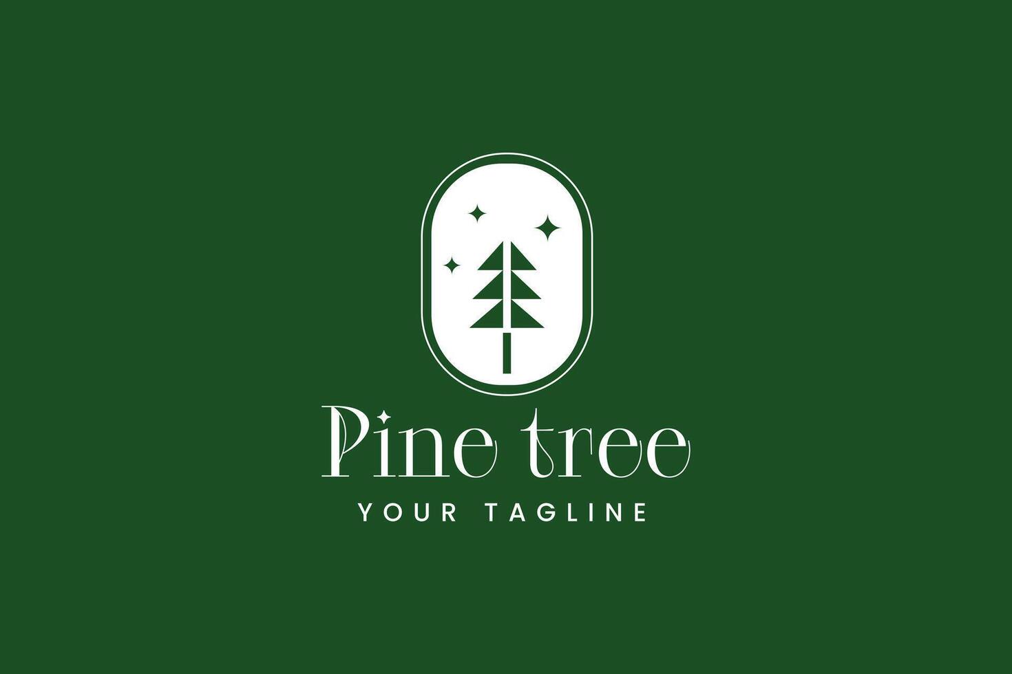 pino árbol logo vector icono ilustración