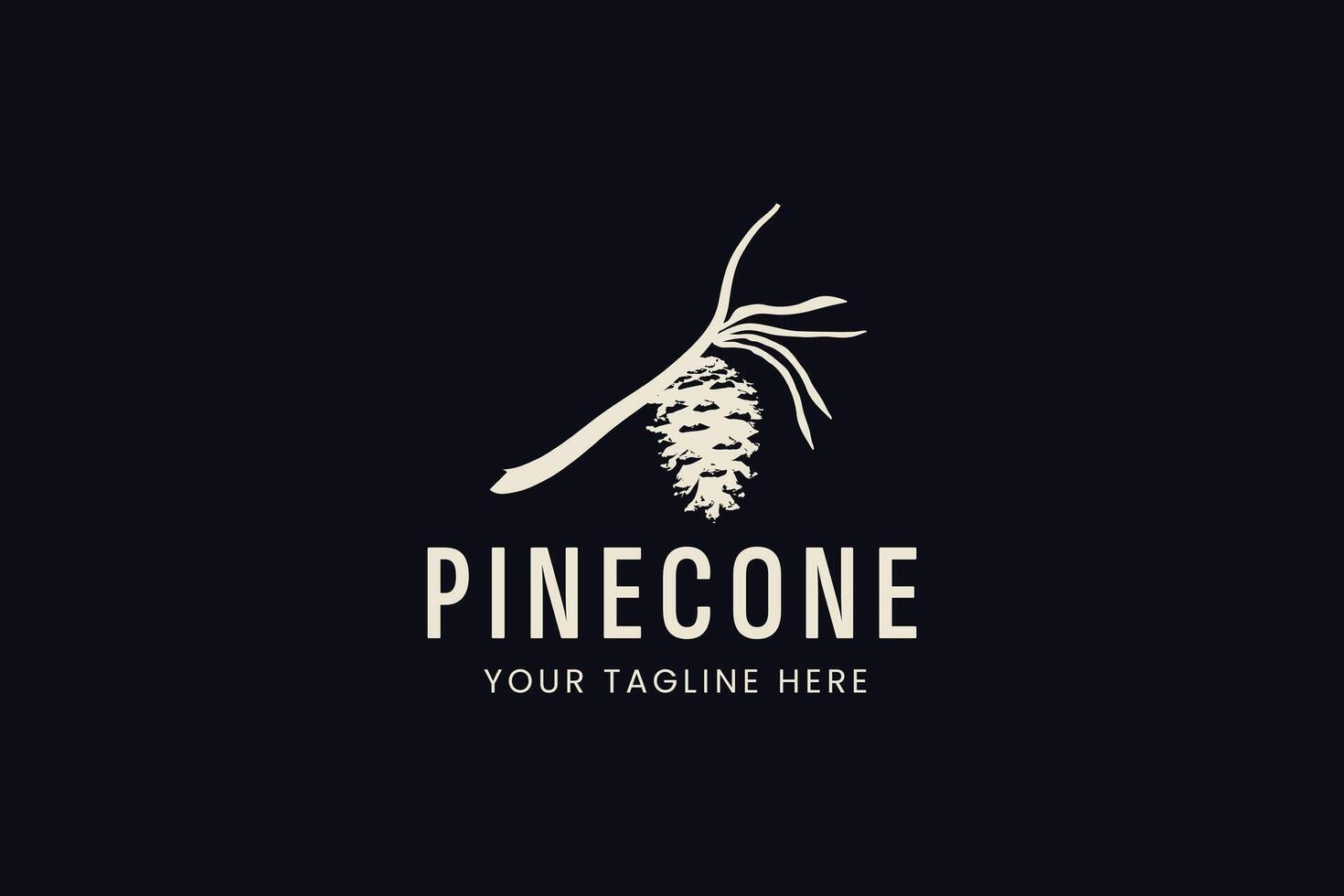 pinecone logo vector icon illustration