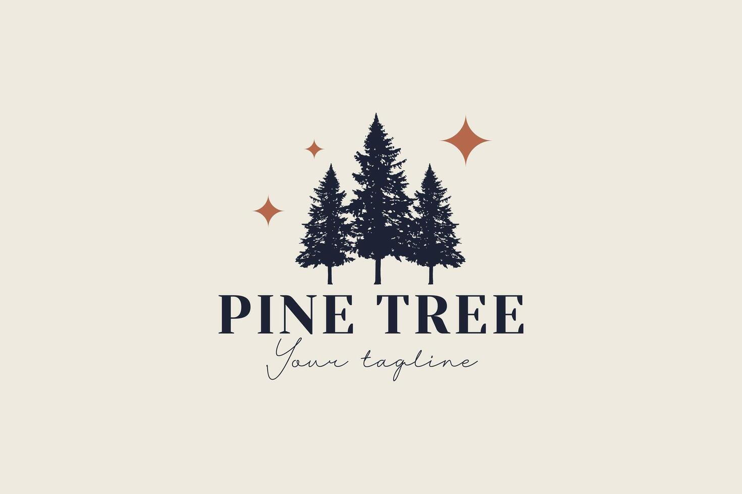 pine tree logo vector icon illustration